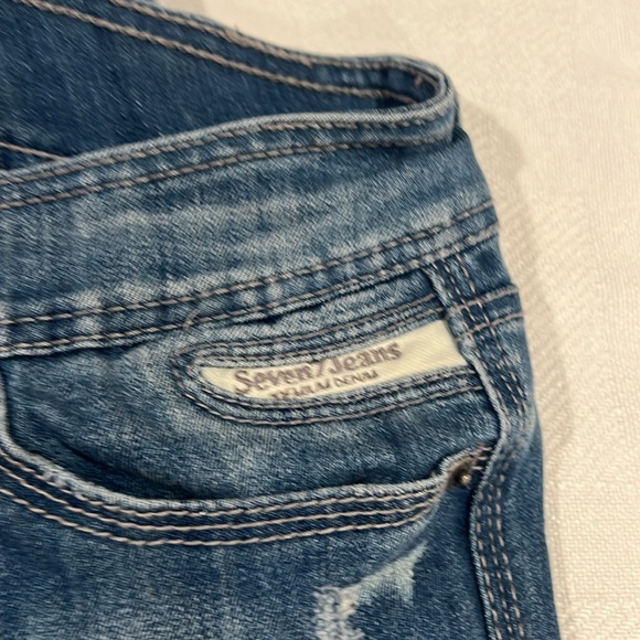 Seven 7 jeans size 29 wide leg bottoms - Picture 9 of 11